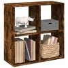 vidaXL Librer&iacute;a divisora madera roble ahumado 69,5x29x69,5 cm