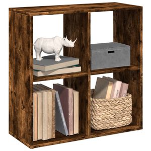 vidaXL Librer&iacute;a divisora madera roble ahumado 69,5x29x69,5 cm