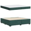vidaXL Estructura de cama con colch&oacute;n Verde oscuro 200 x 200 cm tela