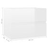 vidaXL Set muebles de baño 2 piezas madera contrachapada blanco brillo