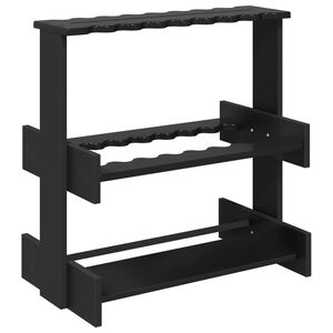 vidaXL soporte para tacos de billar Madera de ingenier&iacute;a Negro