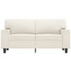 vidaXL Sof&aacute; de 2 plazas de cuero sint&eacute;tico color crema 120 cm