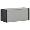 vidaXL Ba&uacute;l para desechos de jard&iacute;n gris 85x34x40 cm