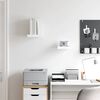 vidaXL Estante flotante de pared 2 uds MDF blanco brillo 23x23,5x3,8cm