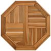 vidaXL Tablero de mesa octogonal de madera maciza de teca 50x50x2,5 cm