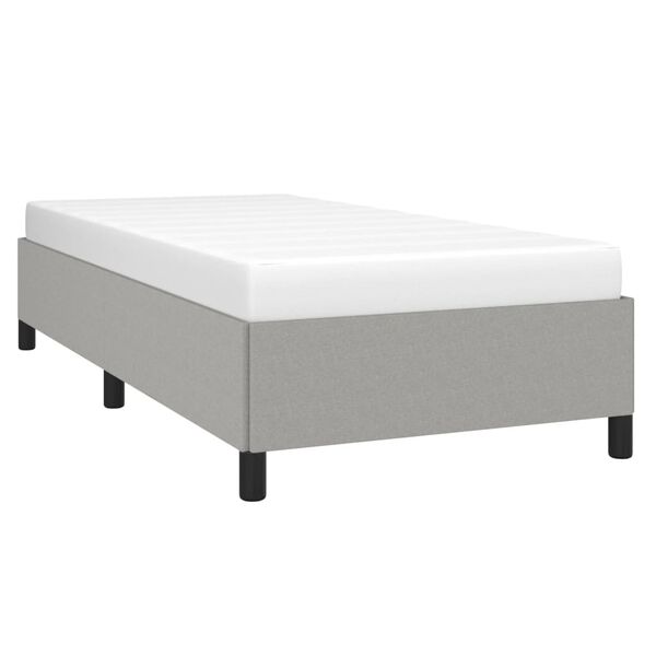 vidaXL Estructura de cama sin colchón tela gris claro 80x200 cm