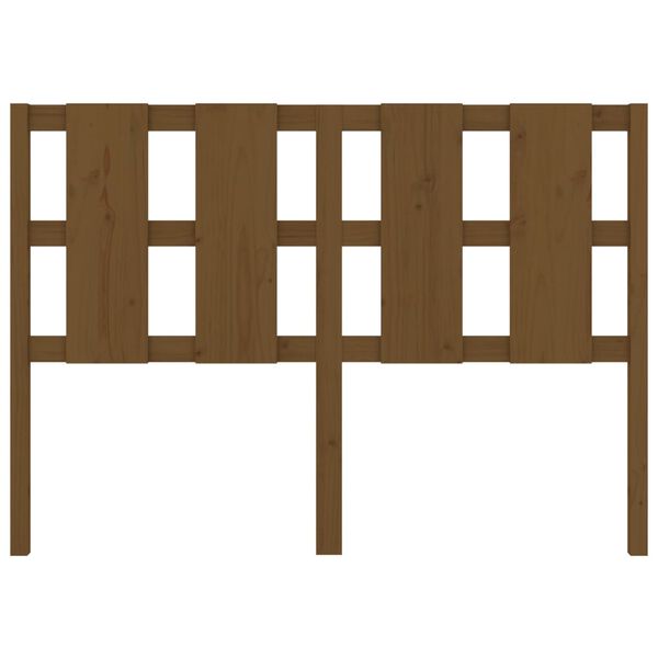 vidaXL Cabecero de cama madera maciza pino marrón miel 125,5x4x100 cm