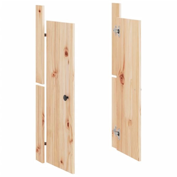 vidaXL Puertas de cocina exterior MEPPEL 2 uds madera maciza pino 50x9x82 cm