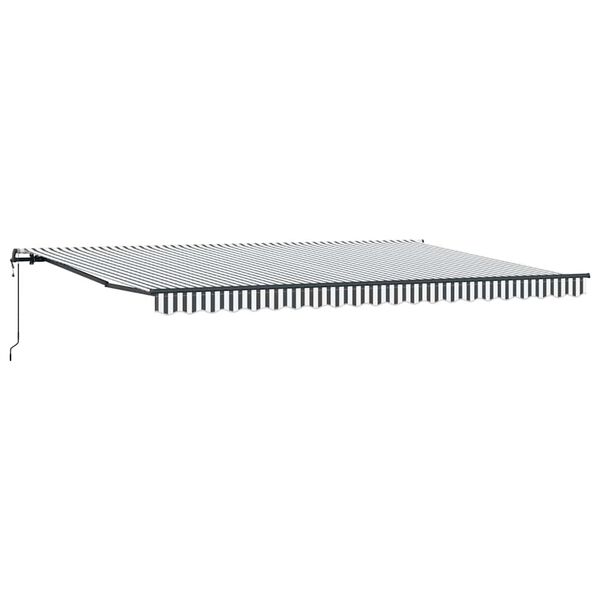 vidaXL Toldo retr&aacute;ctil autom&aacute;tico gris antracita y blanco 500x300 cm