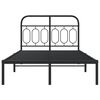 vidaXL Estructura cama sin colchón con cabecero metal negro 120x190 cm