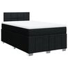 vidaXL Cama box spring con colch&oacute;n tela negro 120x200 cm