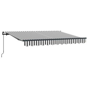vidaXL Toldo Retr&aacute;ctil Manual Antracita 250 x 200 cm tela