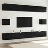 vidaXL Conjunto de mueble de TV 8 pcs Roble Negro Madera de ingenier&iacute;a