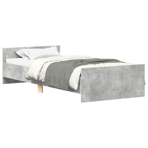 vidaXL Estructura de cama madera de ingenier&iacute;a gris hormig&oacute;n 90x200cm