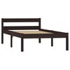 vidaXL Estructura de cama con 2 cajones pino marr&oacute;n oscuro 90x200 cm