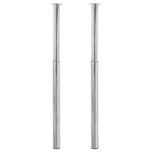 vidaXL Patas de mesa telesc&oacute;picas 2 unidades cromo 710 mm-1100 mm