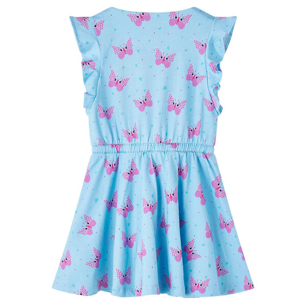 Vestido infantil sin mangas con botones azul 92