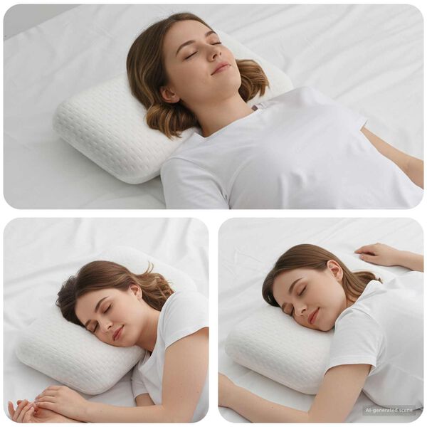 vidaXL Almohada para dormir Liso 60 x 40 x 13 cm Espuma Viscoel&aacute;stica