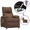 vidaXL Sill&oacute;n de masaje el&eacute;ctrico tela marr&oacute;n