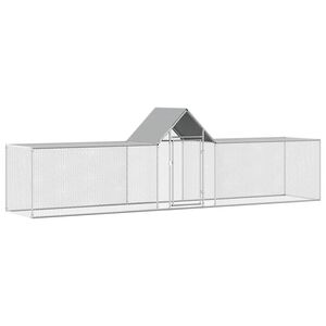 vidaXL Gallinero acero galvanizado 5x1x1,5 m