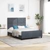 vidaXL Cama tipo Box Spring Gris oscuro 140 x 200 cm Terciopelo