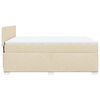 vidaXL Cama box spring con colch&oacute;n tela color crema 140x200 cm