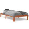 vidaXL Estructura de cama sin colch&oacute;n madera maciza marr&oacute;n 90x190 cm