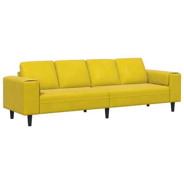 vidaXL Sof&aacute; de sala Amarillo 250 x 77 x 76 cm