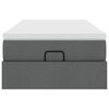 vidaXL Estructura cama otomana colch&oacute;n tela gris oscuro 90x190cm
