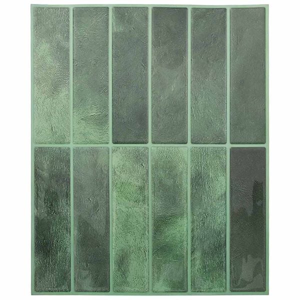 vidaXL Azulejo Rectangular 10 pcs Verde oscuro 29 x 23 x 0,08 cm