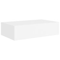 vidaXL Estante con cajón de pared MDF blanco 40x23,5x10 cm