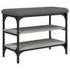 vidaXL Banco zapatero madera de ingenier&iacute;a gris Sonoma 62x32x47 cm