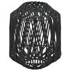 vidaXL Pantalla de l&aacute;mpara hierro y papel negra &Oslash;23x28 cm