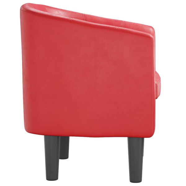 vidaXL Sill&oacute;n cuero sint&eacute;tico rojo
