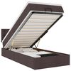 vidaXL Cama otomana con colch&oacute;n marr&oacute;n oscuro 100x200 cm tela