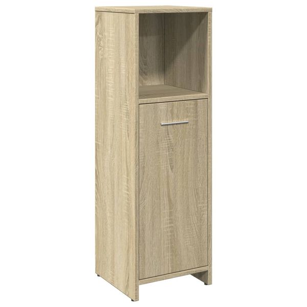 vidaXL Juego de muebles de baño 4 pzas contrachapada roble Sonoma