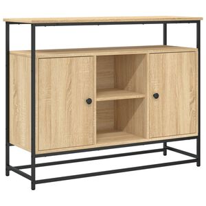 vidaXL Aparador de madera de ingenier&iacute;a roble Sonoma 100x35x80 cm