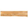 vidaXL Tablero de mesa borde natural madera maciza mango 180x20x3,8 cm