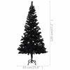vidaXL &Aacute;rbol de Navidad preiluminado con luces y bolas negro 120 cm