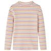 vidaXL Camiseta infantil de manga larga cuello alto color crudo 116