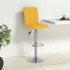 vidaXL Taburete de cocina de tela amarillo mostaza