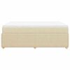 vidaXL Cama box spring con colch&oacute;n tela color crema 160x200 cm
