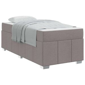 vidaXL Estructura de cama con colch&oacute;n Taup&eacute; 80 x 200 cm tela