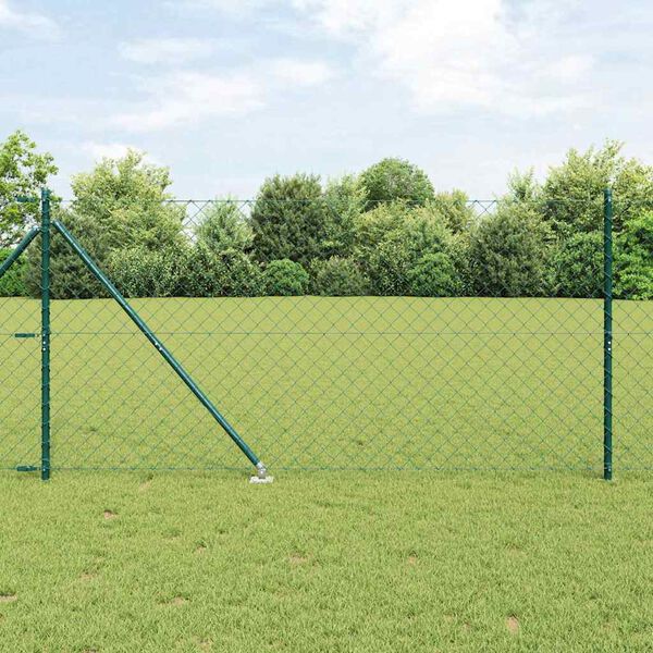 vidaXL Poste de Valla Verde 10 x 1,2 m (malla de 60 x 60 mm)