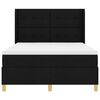 vidaXL Cama tipo Box Spring con colch&oacute;n Negro 140 x 200 cm tela