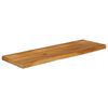 vidaXL Tablero de mesa borde natural madera maciza mango 110x30x2,5 cm
