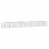 vidaXL Arriate de gaviones forma arco hierro galvanizado 400x50x50 cm