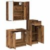 vidaXL Juego de muebles de ba&ntilde;o con caj&oacute;n 3 pcs Madera vieja