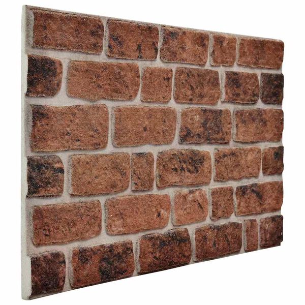 vidaXL Paneles de pared 3D dise&ntilde;o de ladrillo 10 uds EPS marr&oacute;n oscuro