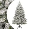 vidaXL &Aacute;rbol de Navidad artificial con bisagras y nieve flocada 270 cm